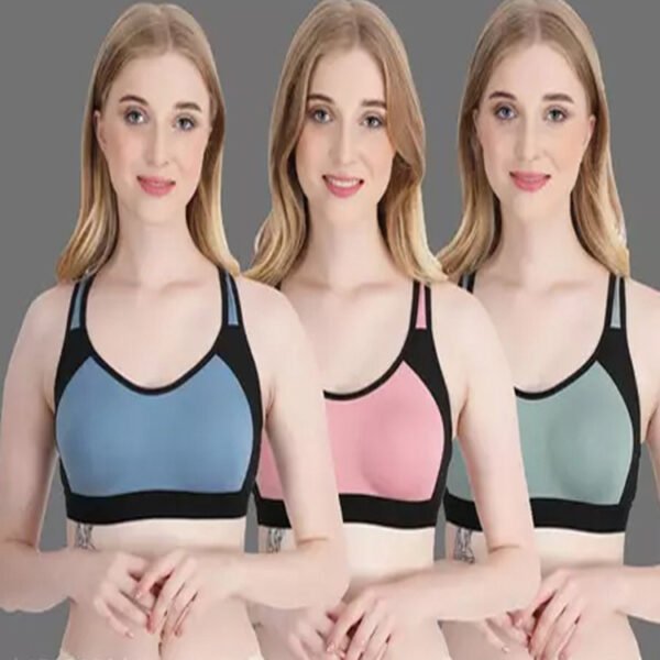 ENGLISH SPORT BRA, GYM BRA,YOGA BRA PACK OF 3 PIECES